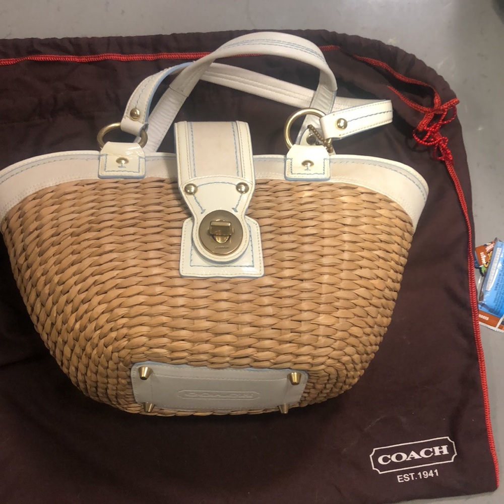 Coach wicker purse